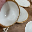 Royal Worcester Athena 4 Teacups & 5 Saucers White