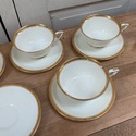 Royal Worcester Athena 4 Teacups & 5 Saucers White