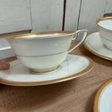 Royal Worcester Athena 4 Teacups & 5 Saucers White