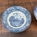 2 Liberty Blue Cereal Bowls Historic Colonial Scen