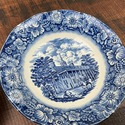 2 Liberty Blue Cereal Bowls Historic Colonial Scen