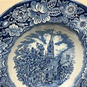 6 Liberty Blue Staffordshire Soup Bowls Old North 