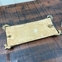 Antique Brass and Glass Double Inkwell Art Nouveau