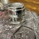 Antique Cut Glass Sterling Silver Lid Perfume Bott