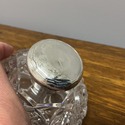 Antique Cut Glass Sterling Silver Lid Perfume Bott