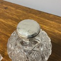 Antique Cut Glass Sterling Silver Lid Perfume Bott