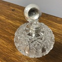 Antique Cut Glass Sterling Silver Lid Perfume Bott