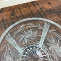 Vintage Crystal Ice Bucket Pinwheel Fan Pineapple 