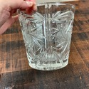 Vintage Crystal Ice Bucket Pinwheel Fan Pineapple 