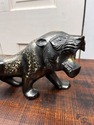 Hand Etched Brass Tiger Figure Roaring Walking Lar