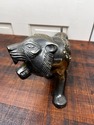 Hand Etched Brass Tiger Figure Roaring Walking Lar