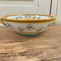 Deruta Italy Pottery Serving Bowl Double Side Hand