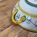 Deruta Italy Pottery Serving Bowl Double Side Hand