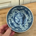Japanese Imari Ware Bowl White Blue Chang Ming fu 