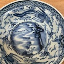 Japanese Imari Ware Bowl White Blue Chang Ming fu 