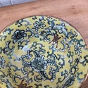 Chinese Yellow Famille Rose Small Bowl 4 5/8" Wide