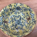 Chinese Yellow Famille Rose Small Bowl 4 5/8" Wide