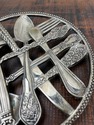 Silverplate Flatware Utensil Round Trivet Godinger