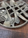Silverplate Flatware Utensil Round Trivet Godinger