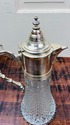 Vintage Glass Silverplate Wine Decanter Pitcher Ju