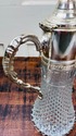 Vintage Glass Silverplate Wine Decanter Pitcher Ju