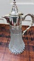 Vintage Glass Silverplate Wine Decanter Pitcher Ju