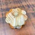 Onyx Stone Footed Covered Trinket Box Floral Flowe