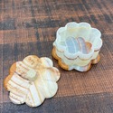 Onyx Stone Footed Covered Trinket Box Floral Flowe