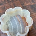 Onyx Stone Footed Covered Trinket Box Floral Flowe
