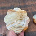 Onyx Stone Footed Covered Trinket Box Floral Flowe