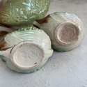 McCoy Green Daisy Tea Set Teapot Sugar Creamer Vin
