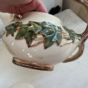McCoy Ivy Teaset Teapot Sugar Creamer Green Beige 