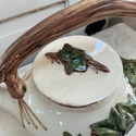 McCoy Ivy Teaset Teapot Sugar Creamer Green Beige 