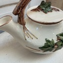McCoy Ivy Teaset Teapot Sugar Creamer Green Beige 