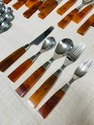 Supreme Cutlery 72 pc Amber Tortoise Shell Lucite 