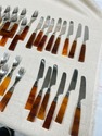 Supreme Cutlery 72 pc Amber Tortoise Shell Lucite 
