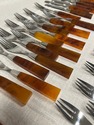 Supreme Cutlery 72 pc Amber Tortoise Shell Lucite 