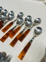 Supreme Cutlery 72 pc Amber Tortoise Shell Lucite 