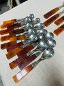 Supreme Cutlery 72 pc Amber Tortoise Shell Lucite 