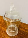 Antique EAPG Covered Sugar Jar Jam Jar Frosted Lio