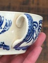 5 Antique Blue Willow Cream Soup Bowls Double Hand
