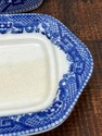 Vintage Blue Willow Covered Butter Dish Oblong Jap