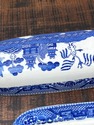 Vintage Blue Willow Covered Butter Dish Oblong Jap