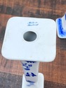 Blue White Asian Taper Candlestick Holders Orienta
