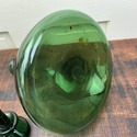 Green Glass Decanter Ships Captain Hand Blown Flat