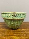 Vintage Green McCoy Hanging Planter Floral Filigre