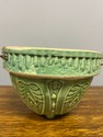 Vintage Green McCoy Hanging Planter Floral Filigre