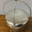 Rogers MCM Silverplate Ice Bucket White Glass Insu