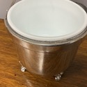 Rogers MCM Silverplate Ice Bucket White Glass Insu