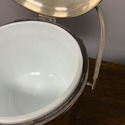 Rogers MCM Silverplate Ice Bucket White Glass Insu